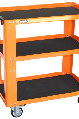 SP Tools Professional Service Trolley - 3 Shelf Adjustable - Blue Reduced Price