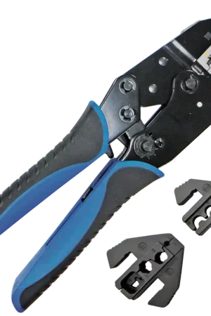 Crafted SP Tools Quick Change Ratchet Crimper Kit with Interchangeable Heads - 4pc