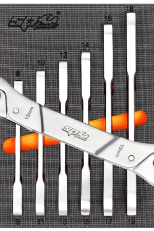 Bulk Order SP Tools Ratcheting Flare Nut Spanner Set - Metric & SAE - 6pc