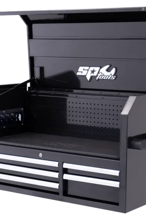 SP Tools Sumo Series Power Hutch Tool Box - 5 Drawer - Black/Chrome Direct From Factory