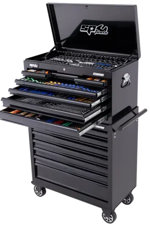 Direct From Factory SP Tools Sumo Series Tool Kit Combo - 417pc - Metric & SAE - Black/Black Handles