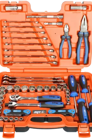 Top Rated SP Tools Tool Kit in X-Case - 3/8" Drive - 65pc - Metric/SAE