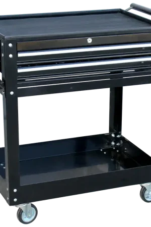 SP Tools Tool Trolley - 2 Drawer - Black/Chrome Low Price