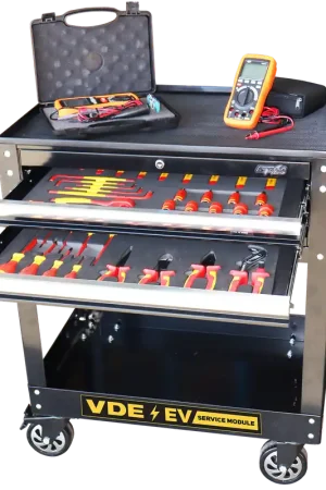 Secure Checkout SP Tools VDE Electric Vehicle Service Module - Metric - Housed in 2 Drawer Diagnostic Trolley
