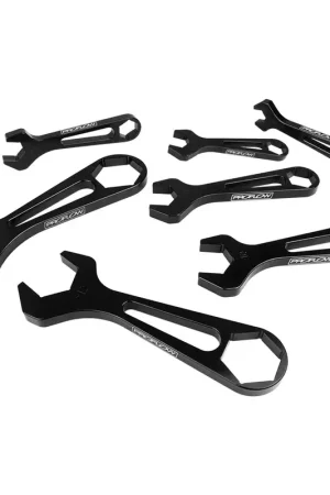 Today Only Proflow Wrench Spanner Set AN Billet Aluminium Black Anodised 7 Piece