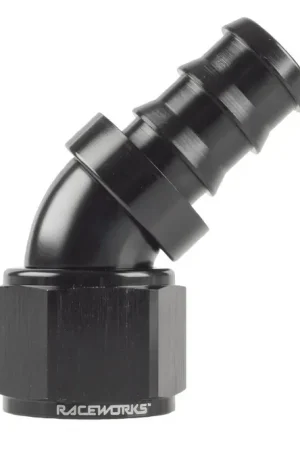 New Arrival Raceworks Push Lok Hose Fitting AN-8 45 Deg