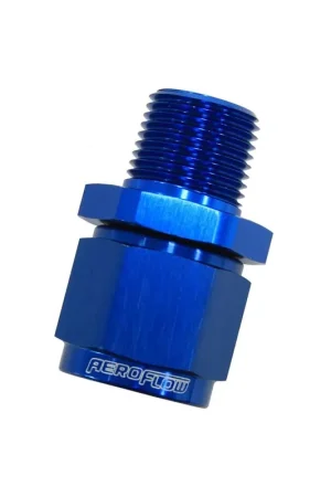 Aeroflow 3/8" NPT Male To -6AN Female Straight Swivel Fitting - Blue Hot Picks