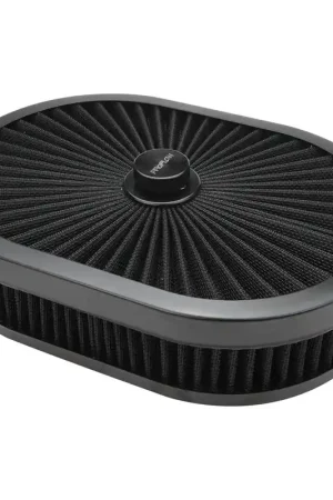 Proflow Air Filter Assembly Flow Top Oval 12in x 9in x 2in Suit 5-1/8in Flat Base - Stainless Steel Flash Sale