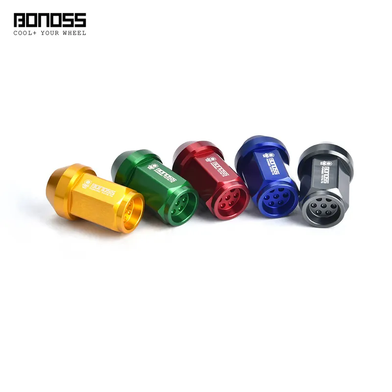 Hot Picks BONOSS Forged 7075-T6 AluminumM12x1.5 / M12x1.25/ M14x1.5 Wheel Lug Nuts(Honey-comb Design) for Isuzu D Max / Mux / Trooper / Pick up Aftermarket wheels