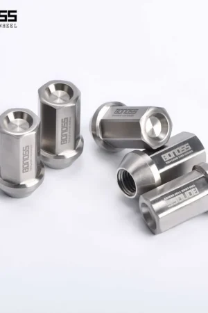 BONOSS Forged 7 Spline Anti-Theft Titanium Lug Nuts Set+Key For Citroën C-Crosser/ C4 Aircross (2012-2017)/ DS3 PF1 (1.2i PureTech/1.6HDi 100Ps) and More No Minimum Order