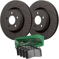 Hawk Talon Brake Rotor and Pad Kit - Drilled \\u0026 Slotted - LTS - Front Buy Online