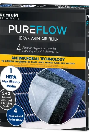 PUREFLOW 2012 Volkswagen Clasico Cabin Air Filter with HEPA and Antibacterial Technology, PC5586HX Direct From Manufacturer